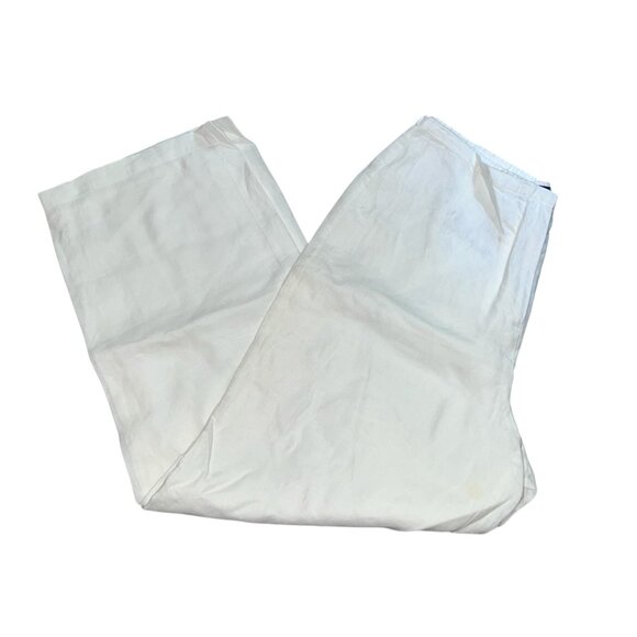 Charter Club White Linen Blend Women’s Ankle-Length Pants Size 8 (Medium) Womens - Picture 1 of 11